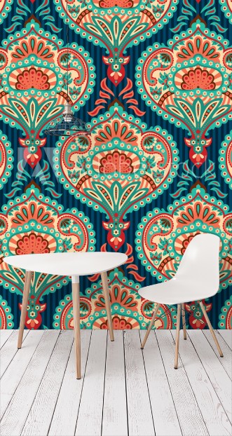 Bild på Oriental seamless paisley wallpaper pattern